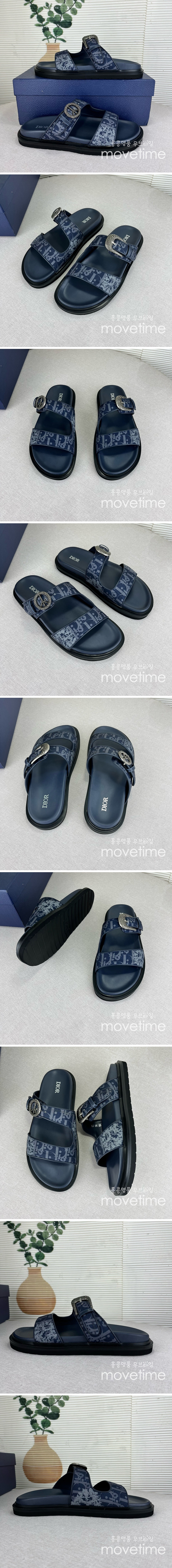 [홍콩명품,Christian Dior] 디올 25SS 로고 오블리크 샌들 슬리퍼 (블루), SE5377, ALW, 명품스니커즈,운동화,구두,로퍼,하이탑,신발