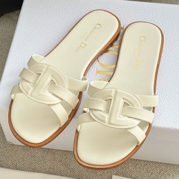 [홍콩명품,Christian Dior] 디올 25SS 로고 여성 레더 가죽 샌들 슬리퍼 (아이보리), SE5399, ALW, 명품스니커즈,운동화,구두,로퍼,하이탑,신발