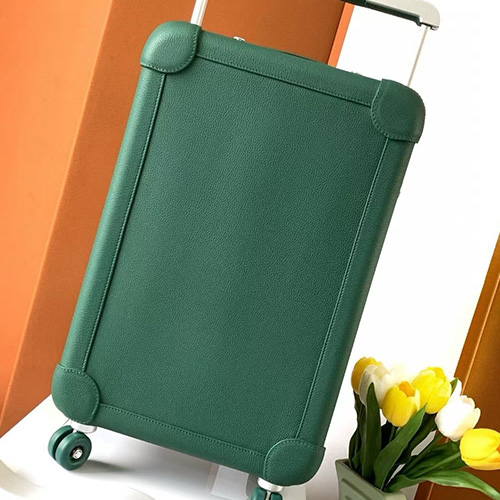 [홍콩명품.Hermes] 에르메스 25SS 로고 레더 20사이즈 캐리어 (그린), CR153, B4, 명품레플리카, 캐리어, 여행가방 투어