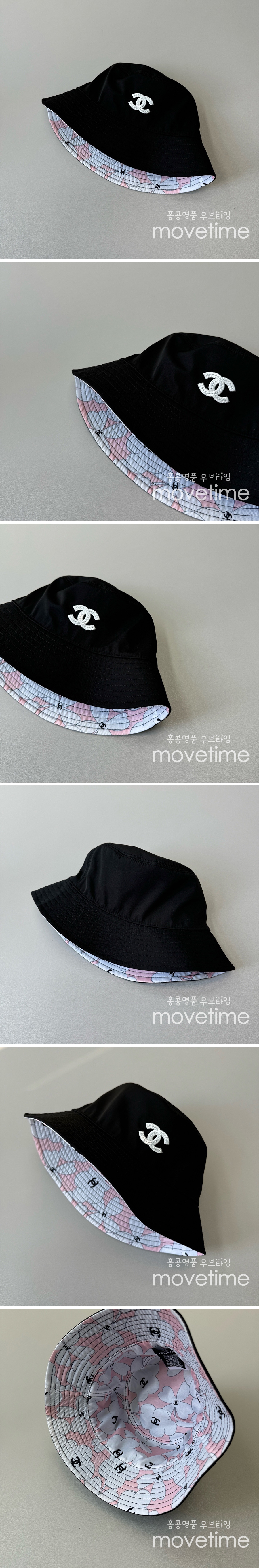 [홍콩명품.CHANEL] 샤넬 25SS 로고 자수 벙거지 모자 (블랙), CA0394, BC, 명품레플리카 모자 캡 남자여자