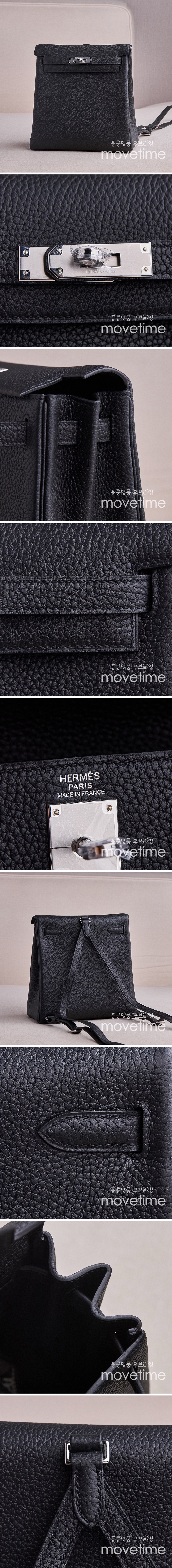 [홍콩명품.Hermes] 에르메스 25SS 로고 Kelly Ado 백팩 (블랙-은장), BGM5068, BDA, 홍콩명품가방,명품쇼핑몰,크로스백,핸드백,구매대행