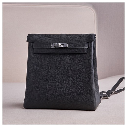 [홍콩명품.Hermes] 에르메스 25SS 로고 Kelly Ado 백팩 (블랙-은장), BGM5068, BDA, 홍콩명품가방,명품쇼핑몰,크로스백,핸드백,구매대행