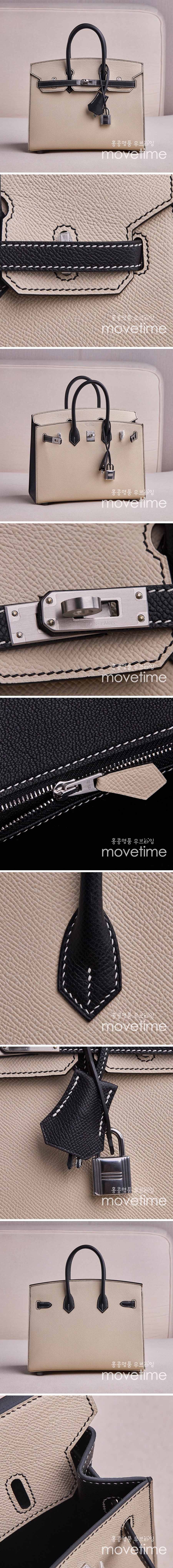 [홍콩명품.Hermes] 에르메스 25SS 로고 Birkin25 토트백 핸드백 (베이지-블랙-은장), BGM5070, BDA, 홍콩명품가방,명품쇼핑몰,크로스백,핸드백,구매대행