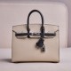 [홍콩명품.Hermes] 에르메스 25SS 로고 Birkin25 토트백 핸드백 (베이지-블랙-은장), BGM5070, BDA, 홍콩명품가방,명품쇼핑몰,크로스백,핸드백,구매대행