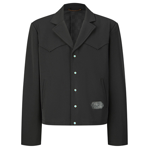 [홍콩명품.LOUIS VUITTON] 루이비통 25SS 로고 카라 자켓 1AFWKI (블랙), BM21828, KB, 레플리카의류,미러급사이트