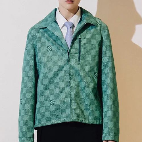[홍콩명품.LOUIS VUITTON] 루이비통 25SS 로고 다미에 후드 바람막이 자켓 1AFQD4 (그린), BM21835, KB, 레플리카의류,미러급사이트