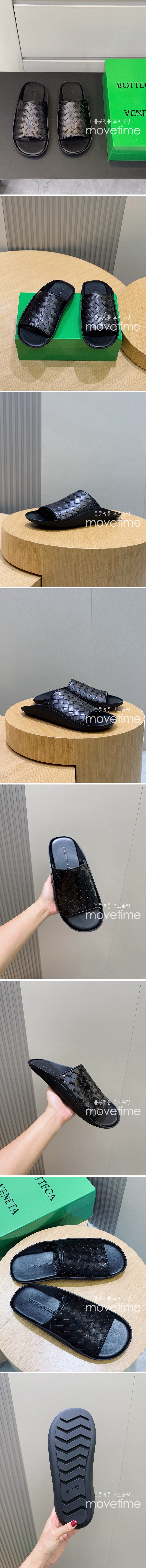 [홍콩명품.BOTTEGA VENETA] 보테가베네타 25SS 로고 인트레치아토 레더 가죽 슬리퍼 (블랙), SE5429, S3, 명품스니커즈,운동화,구두,로퍼,하이탑,신발