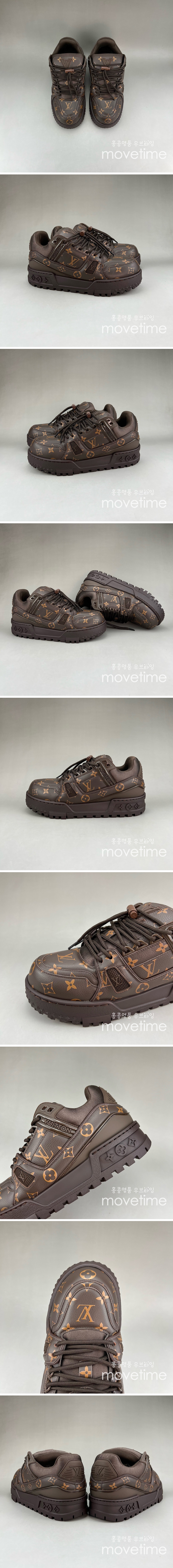 [홍콩명품.LOUIS VUITTON] 루이비통 25SS 로고 모노그램 트레이너 MAXI 스니커즈 운동화 (브라운), SE5432, S3, 명품스니커즈,운동화,구두,로퍼,하이탑,신발
