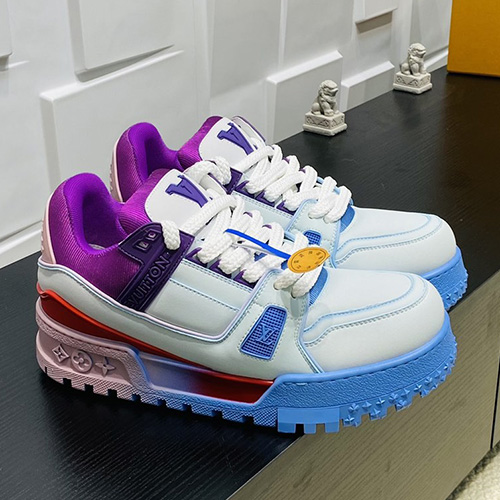 [홍콩명품.LOUIS VUITTON] 루이비통 25SS 로고 남여 트레이너 MAXI 스니커즈 운동화 (스카이블루), SE5435, S3, 명품스니커즈,운동화,구두,로퍼,하이탑,신발