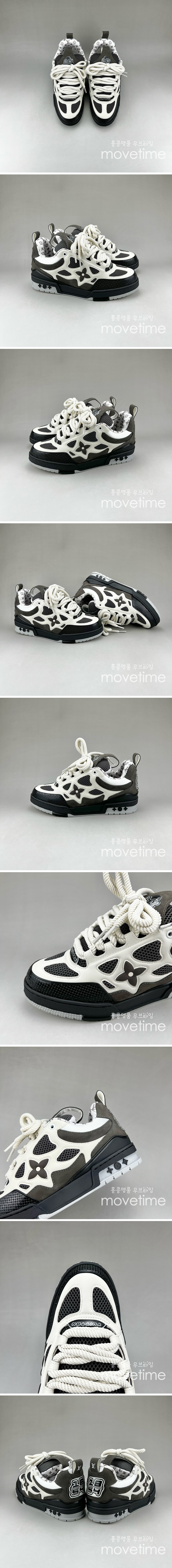 [홍콩명품.LOUIS VUITTON] 루이비통 25SS 로고 남여 SKATE 스니커즈 운동화 (블랙-화이트), SE5444, S3, 명품스니커즈,운동화,구두,로퍼,하이탑,신발