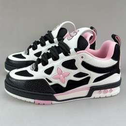 [홍콩명품.LOUIS VUITTON] 루이비통 25SS 로고 남여 SKATE 스니커즈 운동화 (블랙-화이트-핑크), SE5445, S3, 명품스니커즈,운동화,구두,로퍼,하이탑,신발