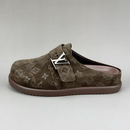 [홍콩명품.LOUIS VUITTON] 루이비통 25SS 로고 모노그램 레더 가죽 뮬 슬리퍼 (2컬러), SE5449, S3, 명품스니커즈,운동화,구두,로퍼,하이탑,신발