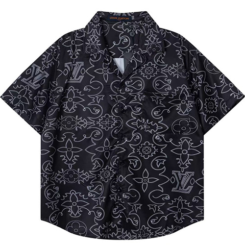 [홍콩명품.LOUIS VUITTON] 루이비통 25SS 로고 패턴 반팔 남방 셔츠 (2컬러), BM22003, 레플리카의류,미러급사이트