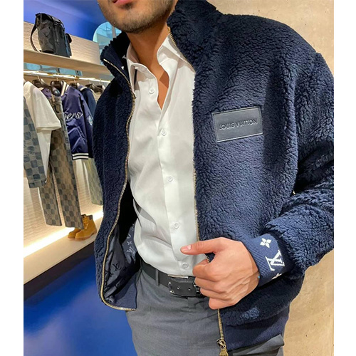 [홍콩명품.LOUIS VUITTON] 루이비통 25SS 로고 모노그램 플리스 자켓 1AGLXN (네이비), BM22030, KK, 레플리카의류,미러급사이트
