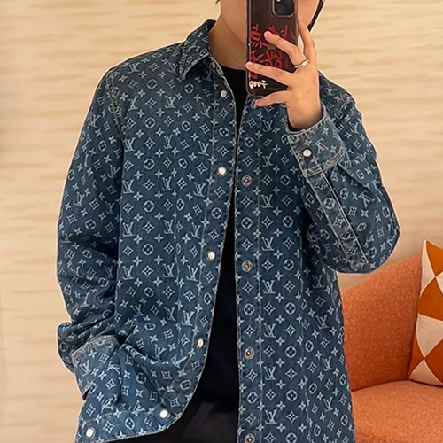 [홍콩명품.LOUIS VUITTON] 루이비통 25SS 로고 모노그램 데님 남방 셔츠, BM22035, KK, 레플리카의류,미러급사이트