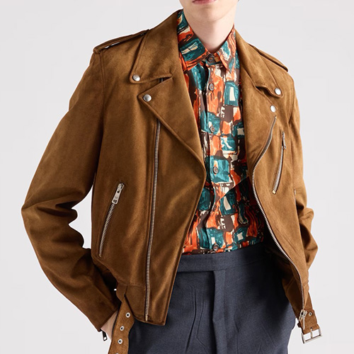 [홍콩명품,PRADA] 프라다 25SS 삼각로고 레더 가죽 자켓 (브라운), BM22053, TOM, 레플리카의류,미러급사이트