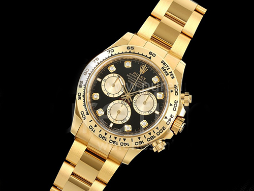 [홍콩명품시계.ROLEX] 로렉스 롤렉스 데이토나 옐로우골드 126508 크로노그래프 블랙 다이아몬드 다이얼