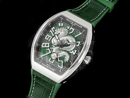 [홍콩명품시계.FRANCK MULLER] 프랑크뮬러 뱅가드 V45 실버 드래곤 그린 다이얼