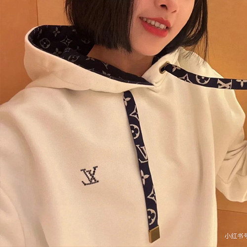[홍콩명품.LOUIS VUITTON] 루이비통 25SS 로고 자수 여성 후드 티셔츠 (화이트), BM22158, JL, 레플리카의류,미러급사이트