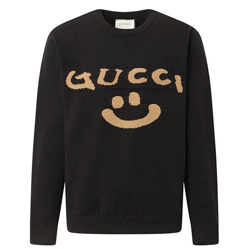 [홍콩명품.Gucci] 구찌 25SS 로고 캐시미어 니트 스웨터 (블랙), BM22246, S1F, 레플리카의류,미러급사이트