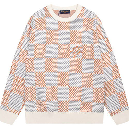 [홍콩명품.LOUIS VUITTON] 루이비통 25SS 로고 다미에 캐시미어 니트 스웨터 (2컬러), BM22256, S1F, 레플리카의류,미러급사이트