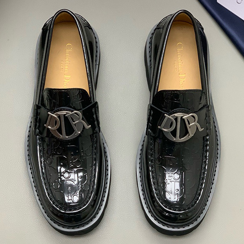 [홍콩명품,Christian Dior] 디올 25SS 로고 오블리크 레더 가죽 구두 워커 (블랙), SE5464, PMD, 명품스니커즈,운동화,구두,로퍼,하이탑,신발