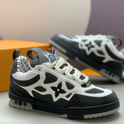 [홍콩명품.LOUIS VUITTON] 루이비통 25SS 로고 SKATE 스니커즈 운동화 (블랙-화이트), SE5469, PMD, 명품스니커즈,운동화,구두,로퍼,하이탑,신발