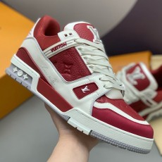 [홍콩명품.LOUIS VUITTON] 루이비통 25SS 로고 남여 트레이너 스니커즈 운동화 (레드), SE5471, PMD, 명품스니커즈,운동화,구두,로퍼,하이탑,신발