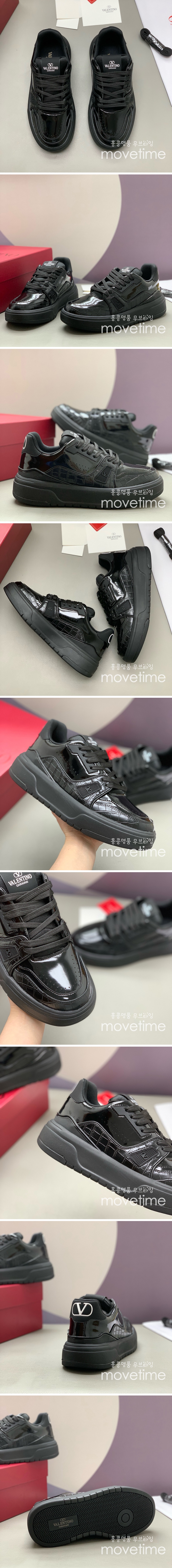 [홍콩명품.Valentino] 발렌티노 25SS 로고 남여 레더 가죽 스니커즈 운동화 (블랙), SE5473, PMD, 명품스니커즈,운동화,구두,로퍼,하이탑,신발