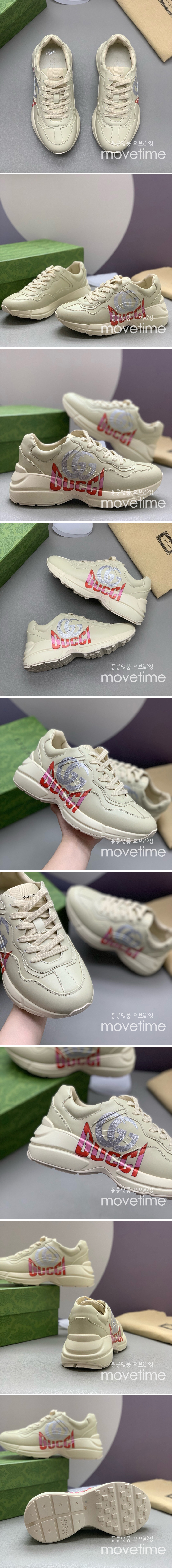 [홍콩명품.Gucci] 구찌 25SS 로고 그래픽 남여 라이톤 스니커즈 운동화 (아이보리), SE5479, PMD, 명품스니커즈,운동화,구두,로퍼,하이탑,신발