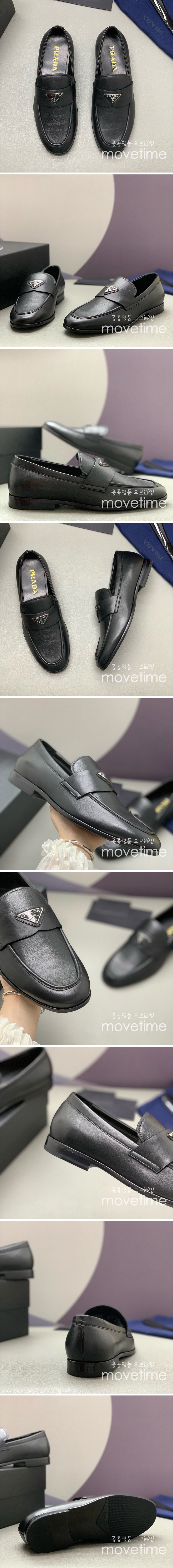 [홍콩명품,PRADA] 프라다 25SS 삼각로고 레더 가죽 구두 로퍼 (블랙), SE5482, PMD, 명품스니커즈,운동화,구두,로퍼,하이탑,신발