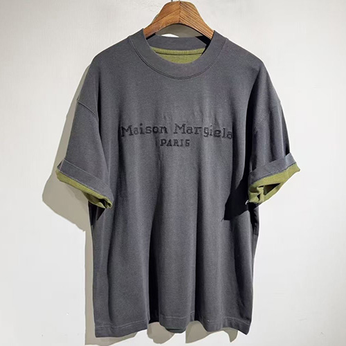 [홍콩명품.Maison Margiela] 메종마르지엘라 25SS 로고 자수 반팔 티셔츠 (2컬러), BM22275, X2, 레플리카의류,미러급사이트