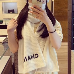 [홍콩명품.CHANEL] 샤넬 25SS 로고 186-38 캐시미어 스카프 머플러 (2컬러), ET3127, JX, 홍콩명품의류,구매대행,온라인명품