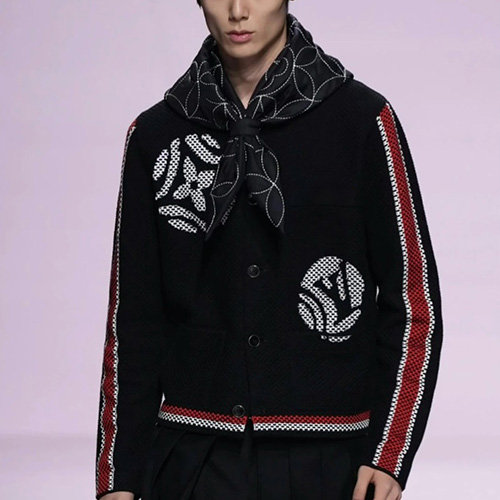 [홍콩명품.LOUIS VUITTON] 루이비통 25SS 로고 모노그램 니트 가디건 자켓 1AIM88 (블랙), BM22292, KK, 레플리카의류,미러급사이트