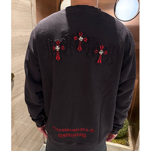 [홍콩명품.Chrome Hearts] 크롬하츠 25SS 로고 자수 맨투맨 티셔츠 (2컬러), BM22344, KK, 레플리카의류,미러급사이트