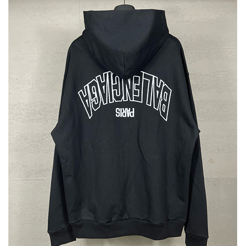 [홍콩명품.BALENCIAGA] 발렌시아가 25SS 로고 자수 후드 집업 자켓 (블랙), BM22354, KK, 레플리카의류,미러급사이트