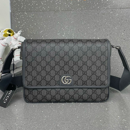 [홍콩명품.Gucci] 구찌 25SS 로고 GG수프림 레더 가죽 크로스백 (그레이), BGM5144, 홍콩명품가방,명품쇼핑몰,크로스백,핸드백,구매대행