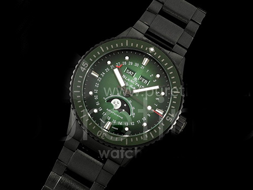 [홍콩명품시계. BLANCPAIN] 블랑팡 피프티 패덤스 5054 그린 세라믹 데이데이트 문페이즈 그린 다이얼