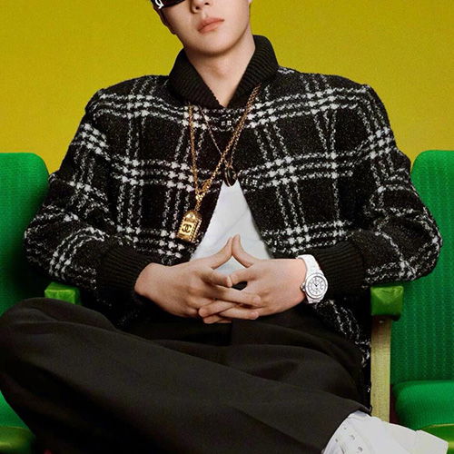 [홍콩명품.CHANEL] 샤넬 25SS 로고 체크패턴 봄버 자켓 (블랙), BM22475, JL, 레플리카의류,미러급사이트