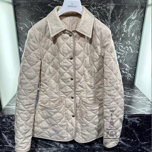 [홍콩명품.MONCLER] 몽클레어 25SS 로고 여성 퀄팅 경량 솜패딩 자켓 (베이지), BM22483, MC, 레플리카의류,미러급사이트
