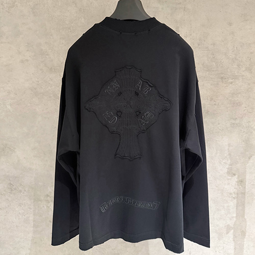 [홍콩명품.BALENCIAGA] 발렌시아가 25SS 로고 자수 빈티지 긴팔 티셔츠 (3컬러), BM22574, TOP, 레플리카의류,미러급사이트