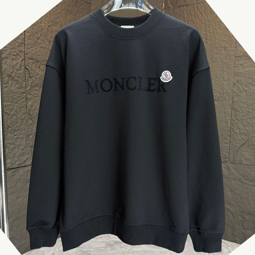 [홍콩명품.MONCLER] 몽클레어 25SS 로고 프린트 맨투맨 티셔츠 (블랙), BM22645, KSM, 레플리카의류,미러급사이트