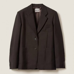 [홍콩명품,MIU MIU] 미우미우 25SS 로고 여성 정장 수트 자켓 (블랙), BM22702, TBG, 레플리카의류,미러급사이트