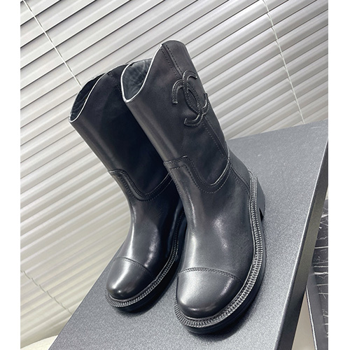 [홍콩명품.CHANEL] 샤넬 25SS 로고 여성 레더 가죽 구두 부츠 (블랙), SE5611, S4W, 명품스니커즈,운동화,구두,로퍼,하이탑,신발