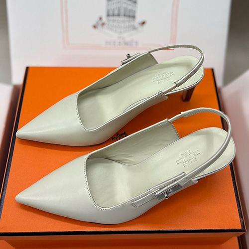 [홍콩명품.Hermes] 에르메스 25SS 로고 여성 레더 가죽 하이힐 구두 (아이보리), SE5622, 명품스니커즈,운동화,구두,로퍼,하이탑,신발