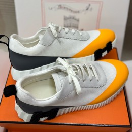 [홍콩명품.Hermes] 에르메스 25SS 로고 바운싱 스니커즈 운동화 (화이트-노랑), SE5623, 명품스니커즈,운동화,구두,로퍼,하이탑,신발