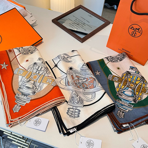 [홍콩명품.Hermes] 에르메스 25SS 로고 패턴 135-135 실크 캐시미어 스카프 머플러 (3컬러), ET3138, 홍콩명품의류,구매대행,온라인명품