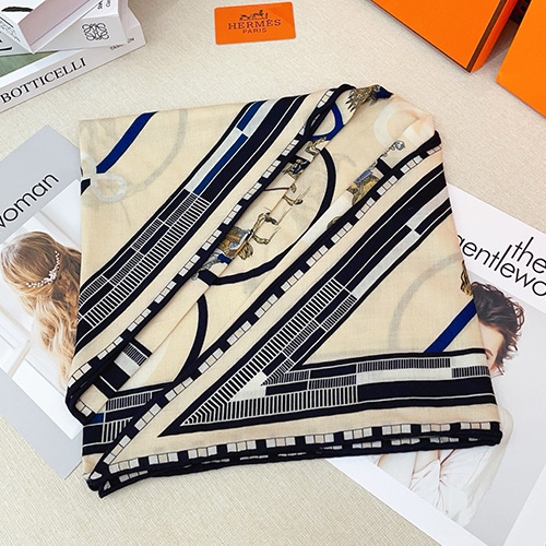 [홍콩명품.Hermes] 에르메스 25SS 로고 패턴 94-188 실크 캐시미어 스카프 머플러 (5컬러), ET3149, 홍콩명품의류,구매대행,온라인명품