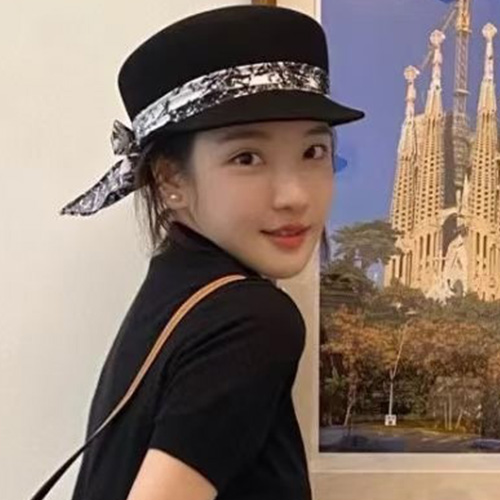 [홍콩명품.CHANEL] 샤넬 25SS 로고 여성 57cm 캐시미어 모자 (블랙), CA0396, 명품레플리카 모자 캡 남자여자