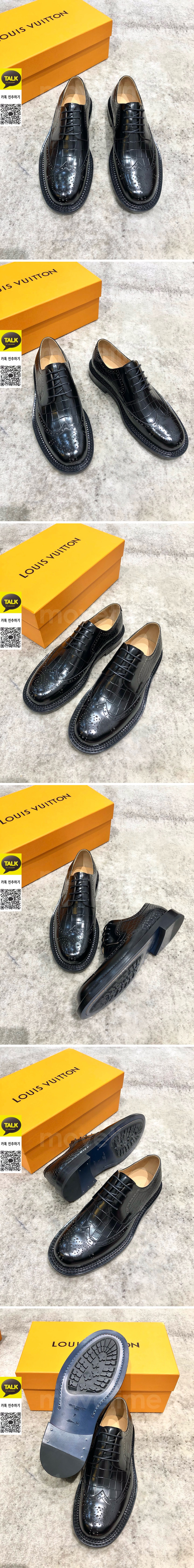 [홍콩명품.LOUIS VUITTON] 루이비통 25SS 로고 레더 가죽 정장 구두 (블랙), SE5635, S3, 명품스니커즈,운동화,구두,로퍼,하이탑,신발